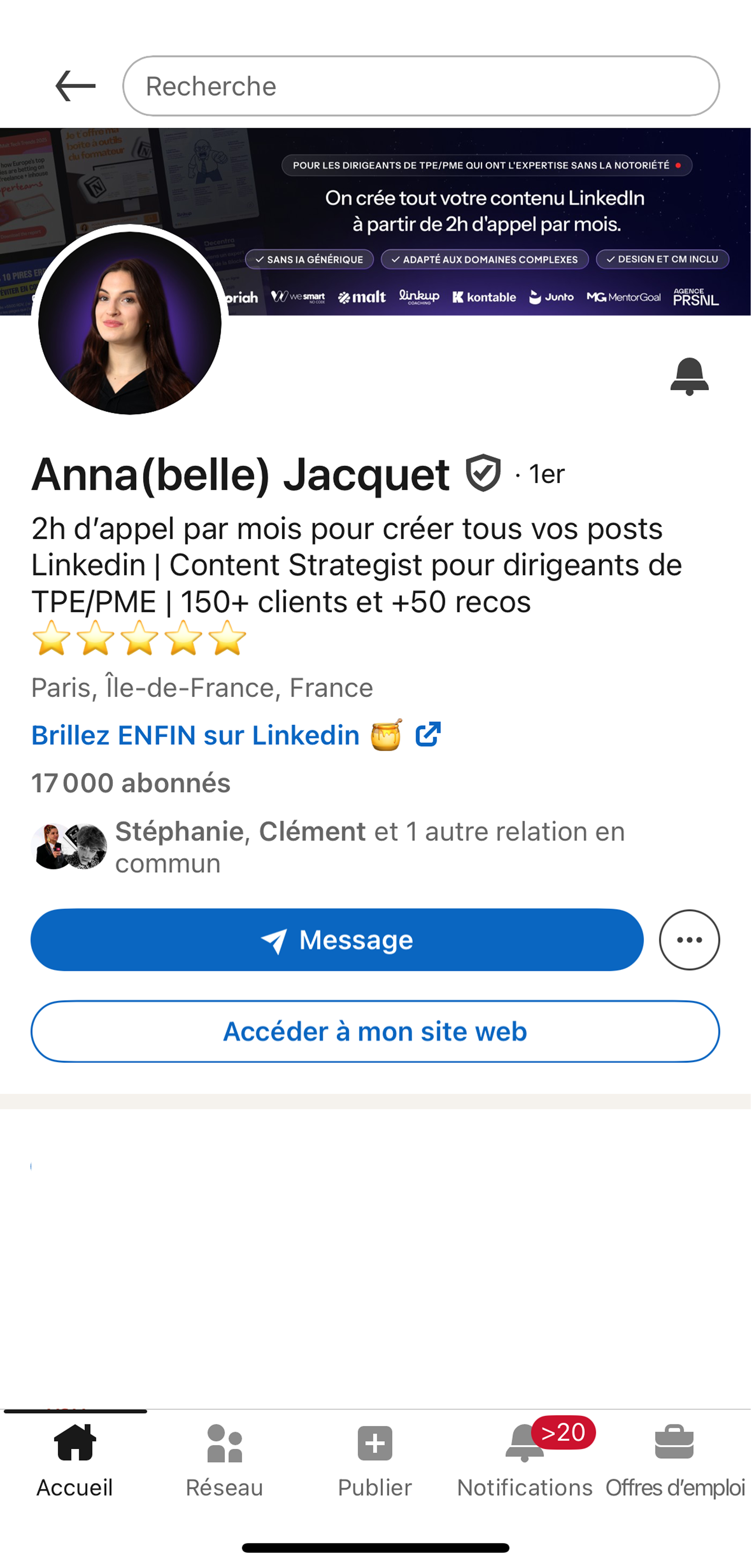 Profil LinkedIn @annabelle-jacquet